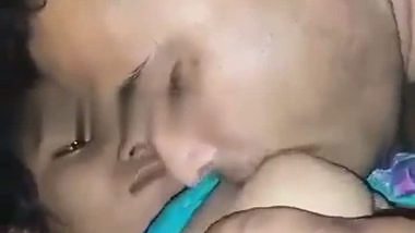 Dehati sex MMS of a teacher sucking his student’s boobs