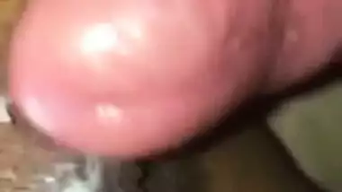 UK Indian milf thick cumshot on pussy close up