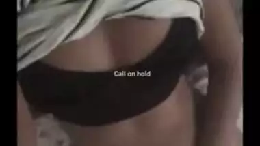 XXX call lets the Indian man see the young lover's nipples and pussy