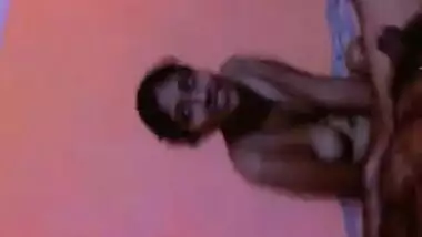 Indian chick flashes her XXX body sitting next to a naked sex stick