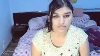 Indian webcam model with round XXX titties exposes them via camera