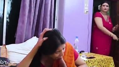 Indian porn of a mom getting horny watching her son fucking