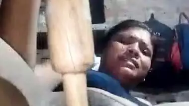 Village wife crying for sex while dildoing