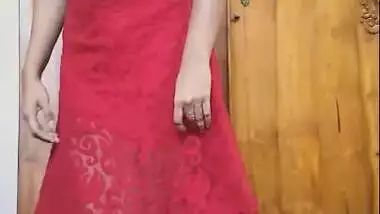 Desi cute girl with sexy dress