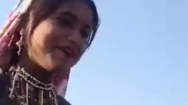 Desi girls showing off their tits in the desert