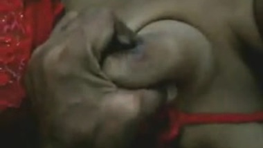 Indian Aunty In Red Nighty Naked Ready For Hot Sex