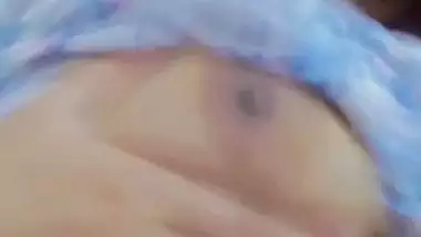 Cute girl sexy boobs show video making for lover