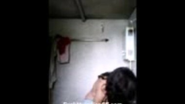 marathi girl playing boobs in bathroom