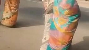 SATINSILK SAREE AUNTY