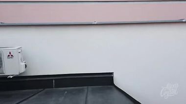 Husband of my friend cum in my mouth outside on roof