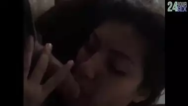 A teen girl tasting a man sperm at first time