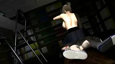 Animated blonde BJ and Fuck