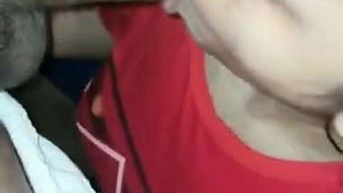 Horny milf gives a desi blowjob to the man