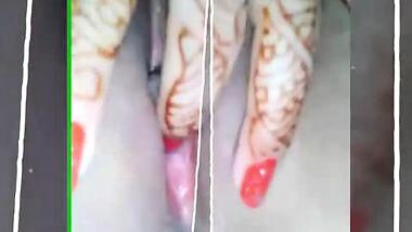 Newly Married girl fingering at night