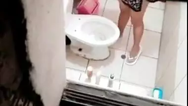Girl caught pooping