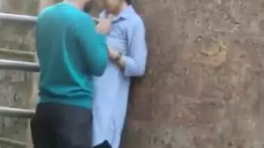 Young Indian lovers caught romancing outdoors