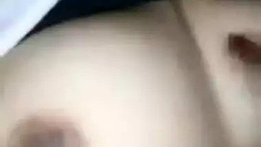 Ambrosial Desi girl exposes succulent XXX boobies through Skype