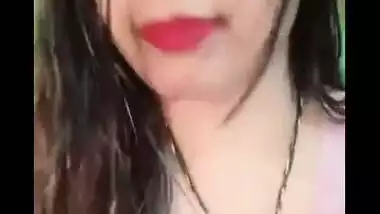 Desi girl selfie video record