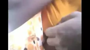 Indian guy touching and rubbing women tits in bus