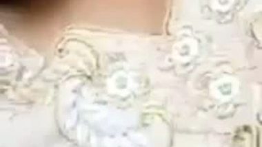 Girlfriend boobs show to lover on a video call