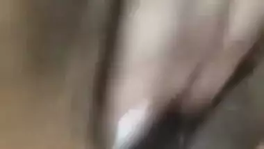 Pakistani wife fingering pussy on selfie cam