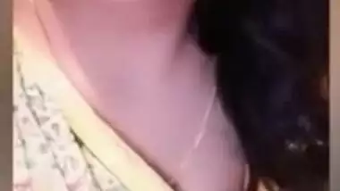 Hot clevage show while video chat