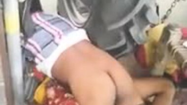 friends wife near Tractor tyre hidden