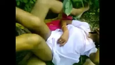 Indian school girl fucking teacher in outdoor sex