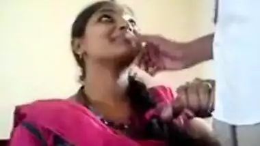 Desi office secretary’s first blowjob with her boss