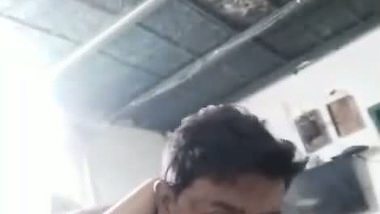 Horny Jija chews big boobs of Sali in a local bf video