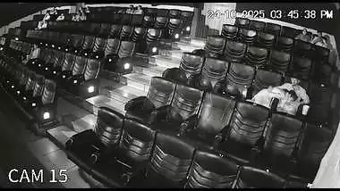 Blowjob in cinema theatre by horny girlfriend