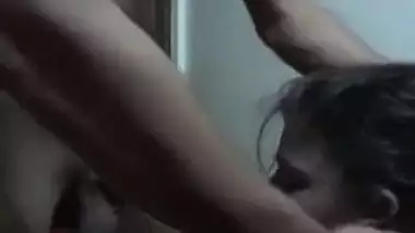 Husband fucks his wife’s mouth in a Telugu sex video