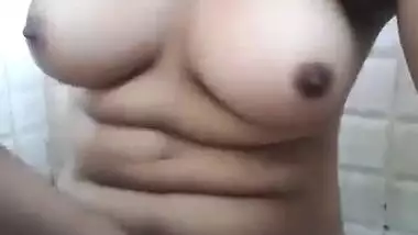 Horny girl show her boob