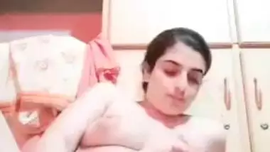 Young Desi XXX girl dildoing her bushy pussy on camera