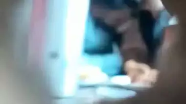 Mallu sexy girl kissed and boobs sucked in restaurant