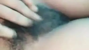 Cute Girl Showing Boobs And Fingering Her Hairy Pussy Part 2