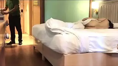 daring indian wife naked in front of room service