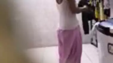 Madurai young hot tamil girl dress change taken by hiddencam