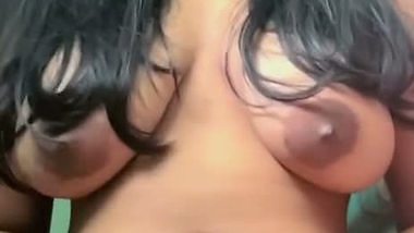 Sexy babe long boobs show and hairy pussy spreading