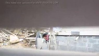 Indian woman bathing outdoors - 2