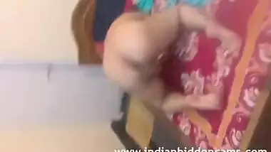 South Indian Aunty With Big Melons Removing Saree