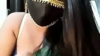 Hot cousin in transparent saree showing her milky white boobs and talking dirty boobs part 3