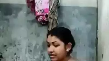 Beautiful girl bathing for lover