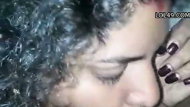 Mallu chechi blowjob to husband after return from Dubai