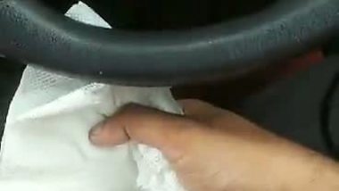 DESI SLUT Blowjob inside car