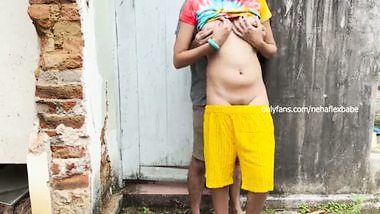 horny indian couple outdoor sex after clsses