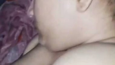 Sleeping wife nude boob press by Bengali husband