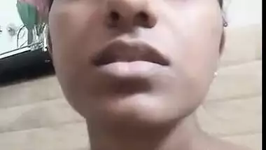 Nude Indian girl smoking on selfie cam