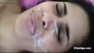 Cute marathi girl enjoys cum facial during sex