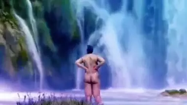 Desi nude at waterfall